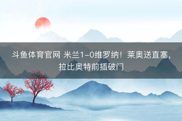 斗鱼体育官网 米兰1-0维罗纳!莱奥送直塞,拉比奥特前插破门
