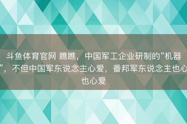 斗鱼体育官网 瞧瞧，中国军工企业研制的“机器狼”，不但中国军东说念主心爱，番邦军东说念主也心爱