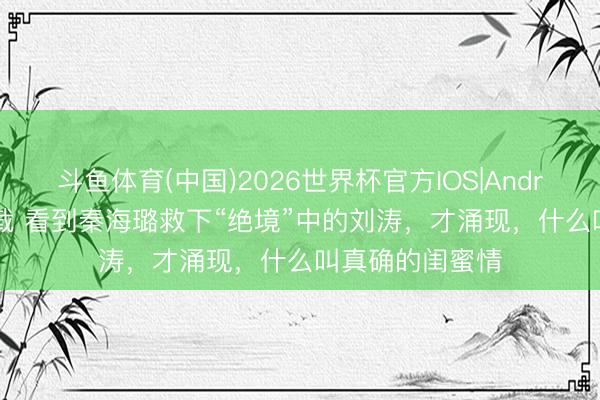 斗鱼体育(中国)2026世界杯官方IOS|Android手机app下载 看到秦海璐救下“绝境”中的刘涛,才涌现,什么叫真确的闺蜜情